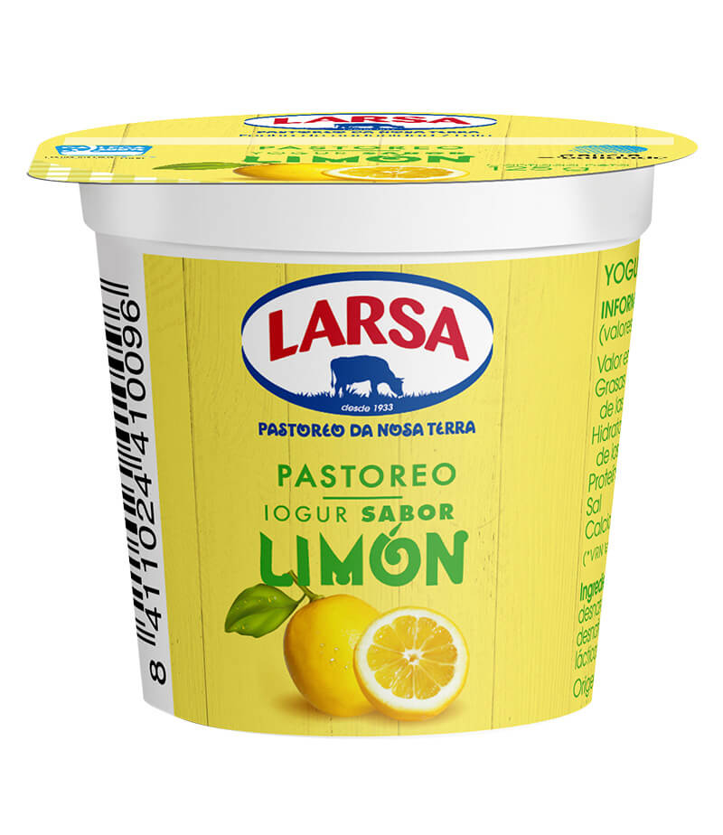 yogur sabor limón sin lactosa pack 4