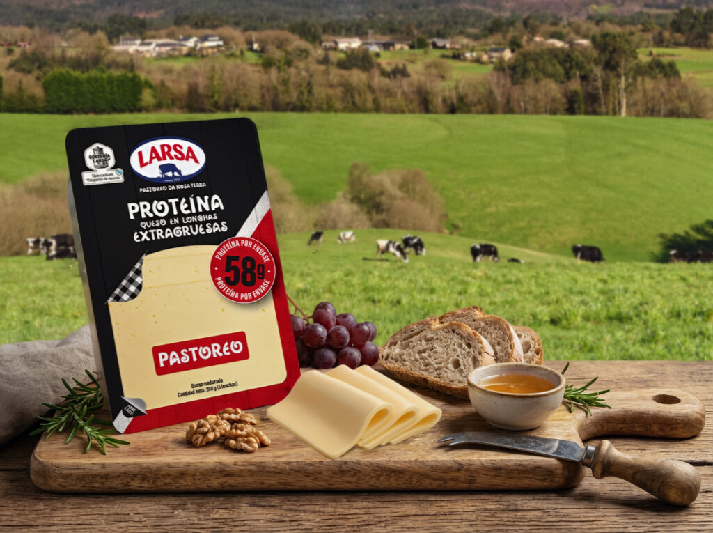Queixo en lonchas con alto contido en proteínas de Larsa: o sabor de sempre en cada bocado