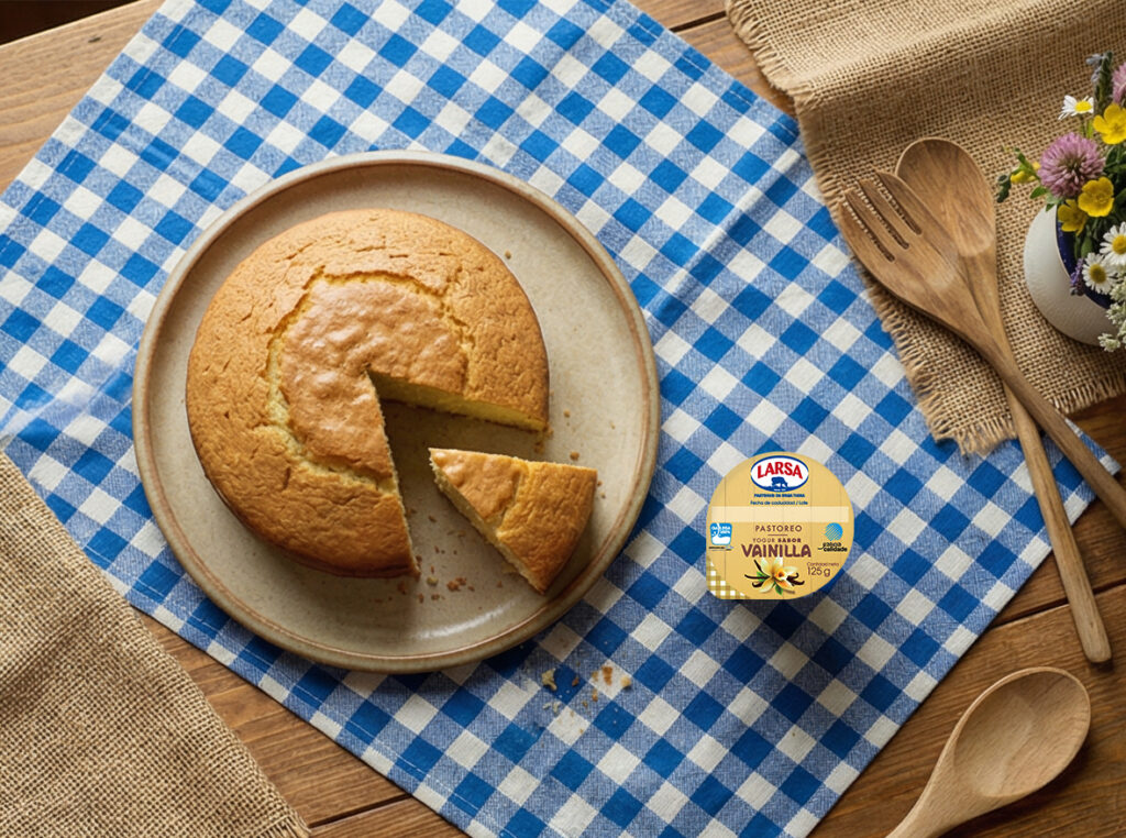 Biscoito de vainilla: o sabor de sempre, agora máis esponxoso con iogur de Pastoreo Larsa