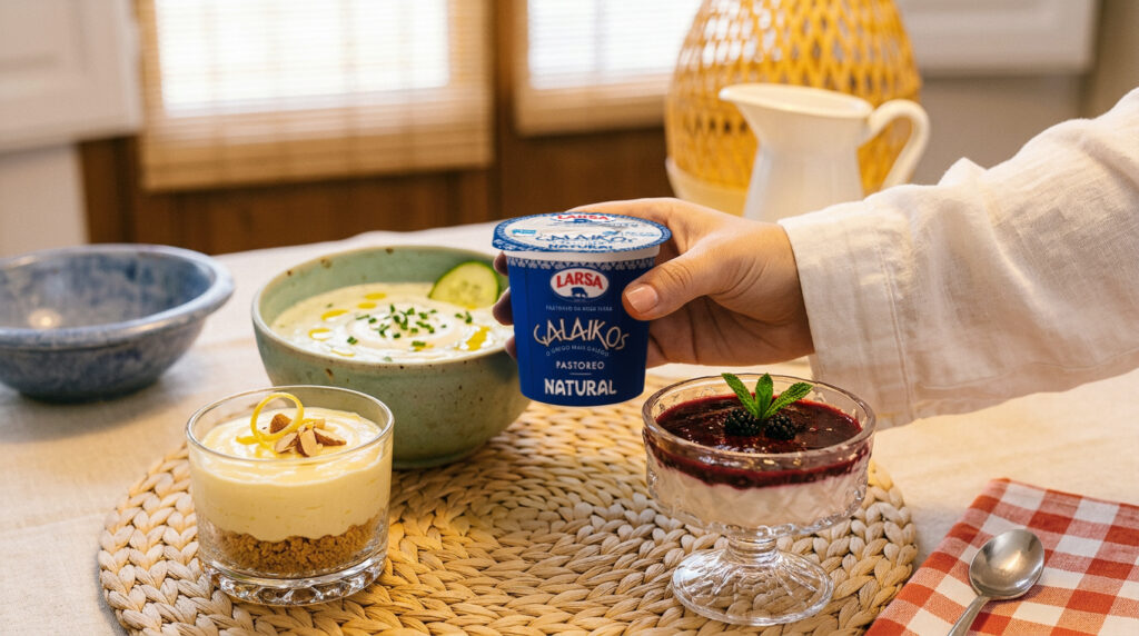 5 recetas rápidas con Yogur Galaikos Natural Larsa